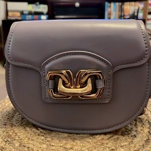 Zara Lavender Purple With Gold Hardware Saddle Shoulder Bag - Medium Size